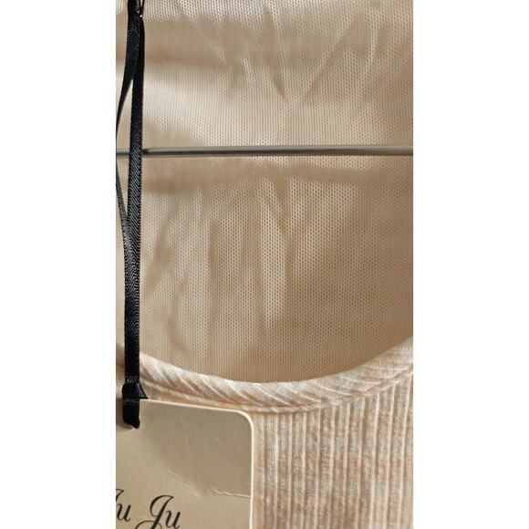 NWT Ju Ju Jams L/S Sleep shirt with built in shelf bra -stripes Sz S Made in USA - Picture 4 of 4